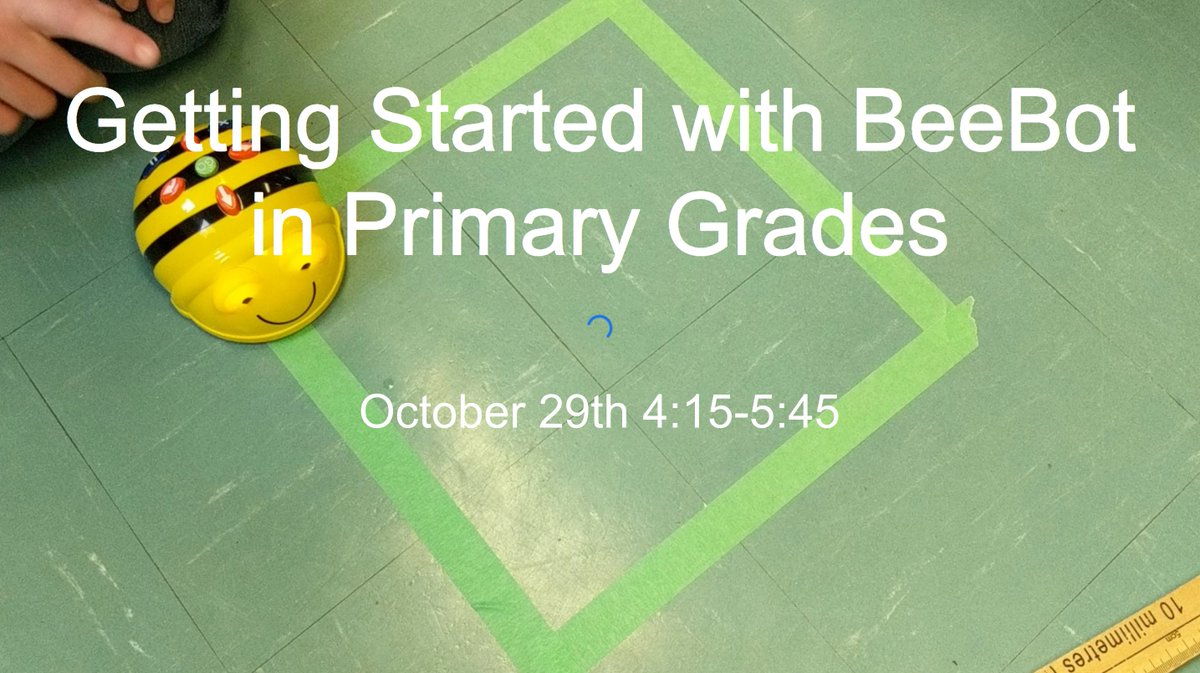 ScottMcKenzie27's tweet photo. #Wrdsb Primary Teachers: "Getting Started in Primary BeeBot workshop" next Tuesday, October 29th. 4:15-5:45. Sign up on PDPlace. #wrdsbcodes https://t.co/prTRITtDUu