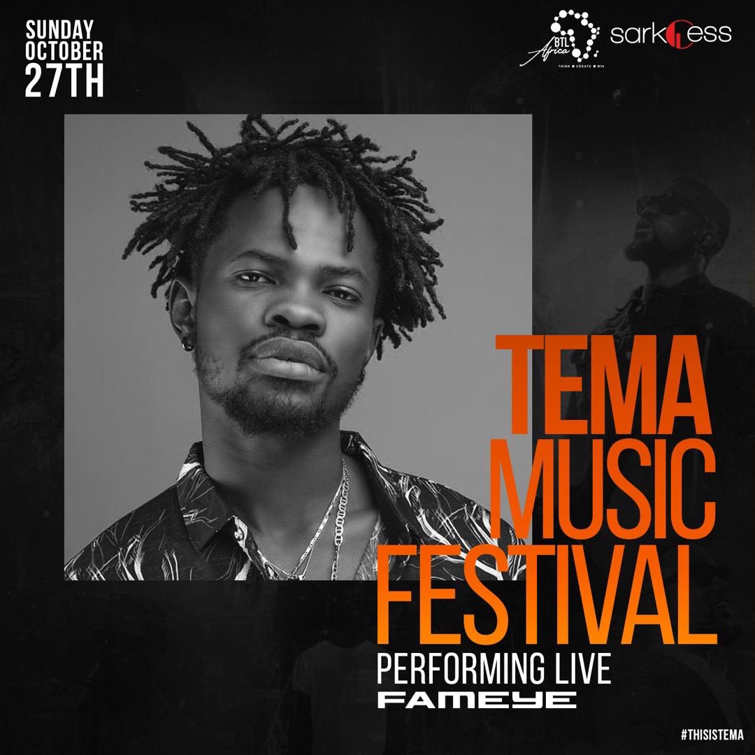 Fameye's tweet photo. @SarkNation1 King highest @sarkodie about to make history once again #ThisIsTema #TemaMusicFest come in your numbers letβs make it bigger π₯π₯π₯π₯π₯ https://t.co/VgxAIGN2bw