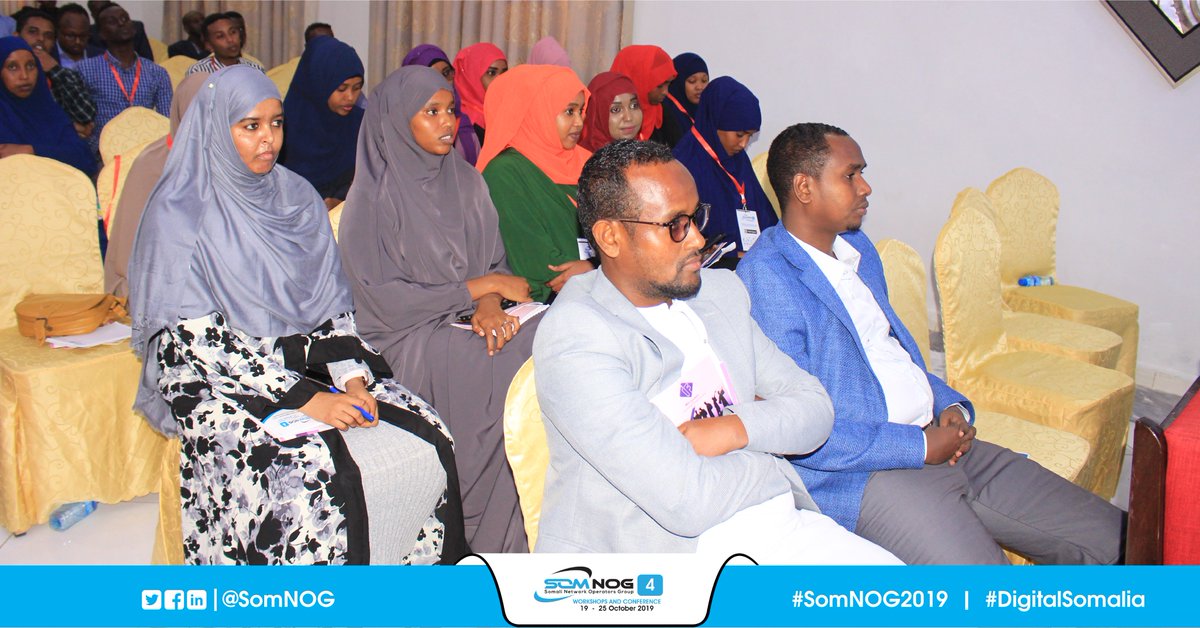 SomNOG's tweet photo. Eng. Abdirizak Abdulle Warsame, VP of Academics at Jamhuriya University of Science and Technology (@JamhuriyaUniv) presented a paper on "Data-Driven Decision Making" at #SomNOG4 conference.
#DigitalSomalia
#SomNOG4
#SomNOG2019
#TechInSomalia https://t.co/RbH6epjw93