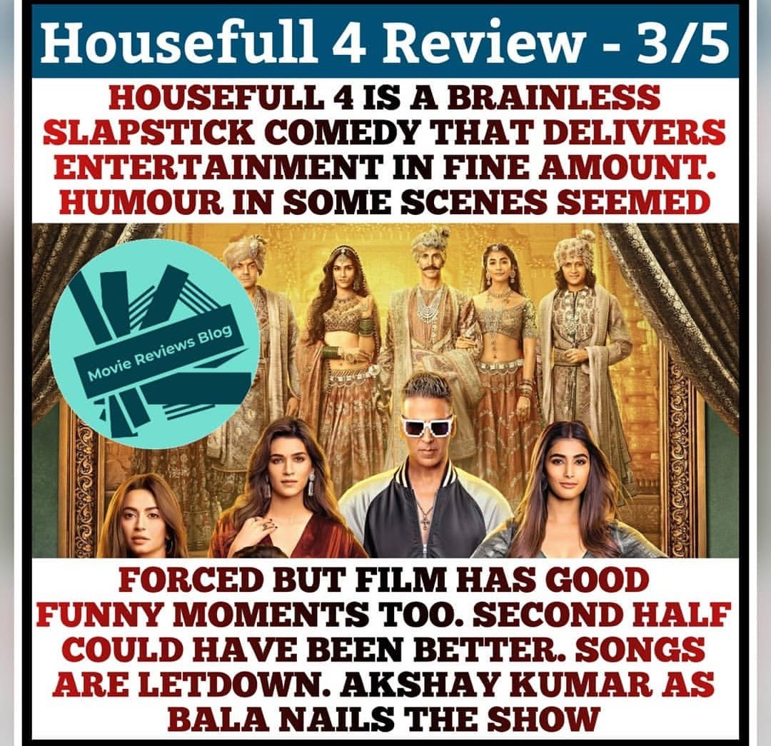 peeyushk_real's tweet photo. @kriti_official @kritisanon
@hegdepooja
@ChunkyThePanday
@akshaykumar @Riteishd @thedeol @iamjohnylever #Housefull4Review #Housefull #Housefull4Express #Housefull4Reviews @mrsfunnybones @geneliad @keh_ke_rahenge https://t.co/qPqISSdg35