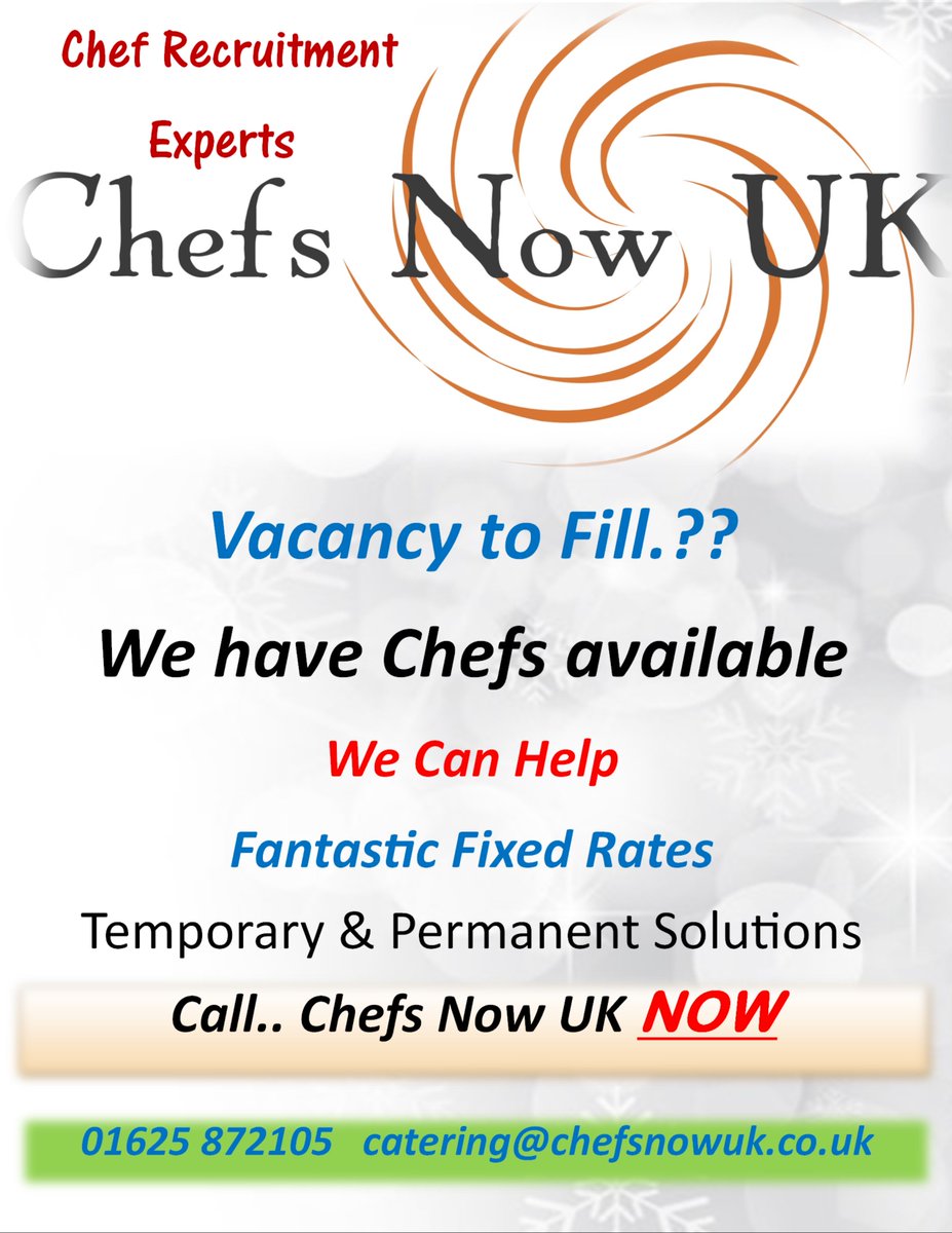 NowChef's tweet image. #chefrecruitment #chefjobs #tempchef #agencychef #reliefchef #immediateukchefcover #cheflife 
@binzy62
 
@UKsHotels
 chefsnowuk.co.uk 
catering@chefsnowuk.co.uk