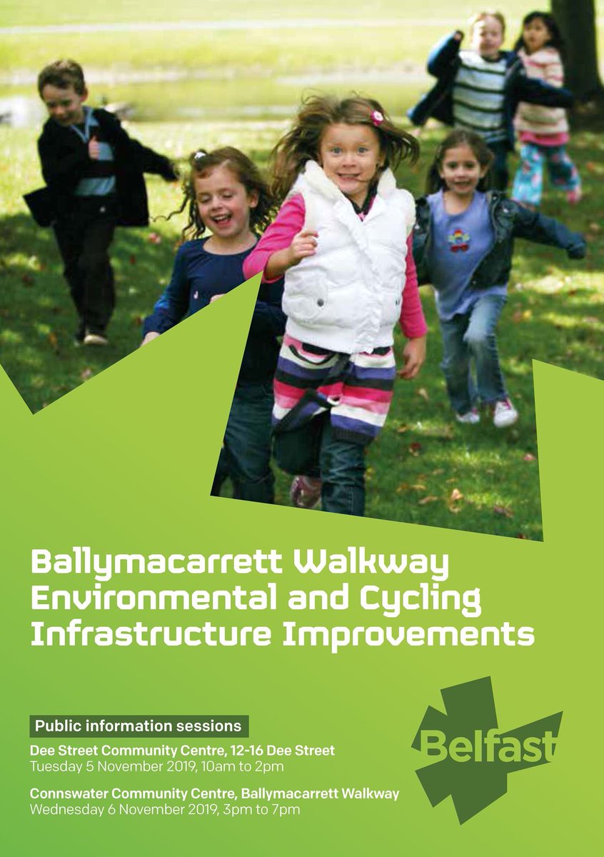 Come along to two public consultations sessions to share your views on the environmental and cycling infrastructure improvements at #BallymacarrettWalkway #EastSideGreenways 🌳🚲🐶🏃🏻‍♀️