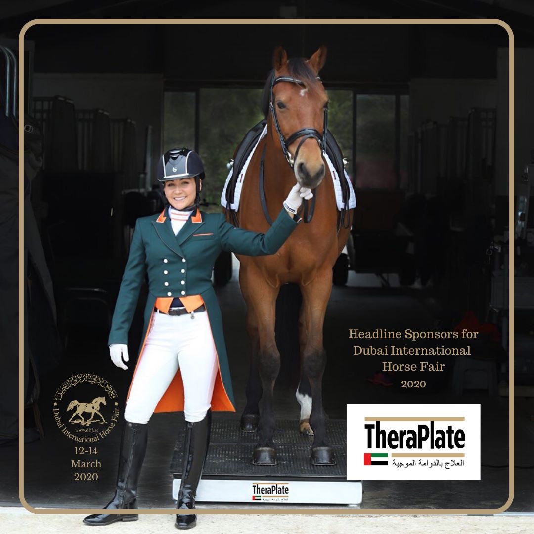 TheraPlateUK's tweet photo. So excited to announce that TheraPlate UAE will be at Dubai International Horse Fair as Headline Sponsors for 2020! ✨
#TheraPlateUAE https://t.co/DOxvx6fvWo