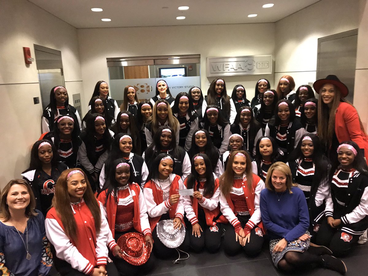 CHHSHighstepper's tweet photo. The Highsteppers had an awesome experience this morning at WFAA! Thank you to a Chance to Soar for donating to our organization &amp; giving us this amazing opportunity! We look forward to a continued partnership❤️ @cedarhillisd @CHLonghorns @CHFineArts @Mr_Miller1911 @chance_to_soar https://t.co/WnFJvDFfYD