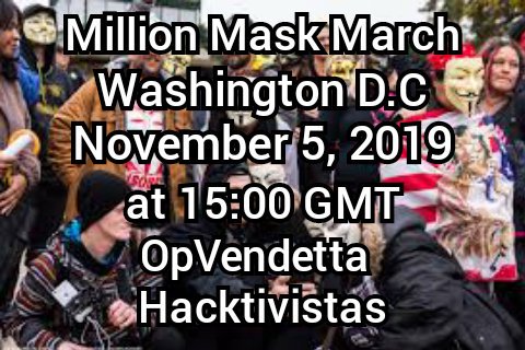 FawkesThomas's tweet photo. Million Mask March 7Th 5Nov 2019
#MMM2019
#OpVendetta
#Hacktivistas
#StopACTA
#Anonymous
#Anonymiss
#AnonFamily
#FreeAnonymous
#Worldwide https://t.co/4dw0CM7x5p