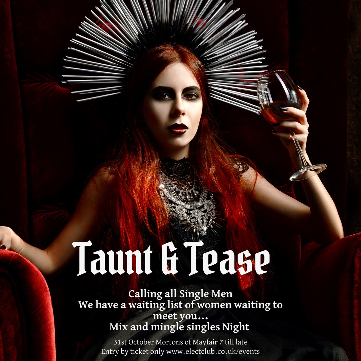 Single men..... we have a waiting list of women.... come join us for the most fun night of the year....