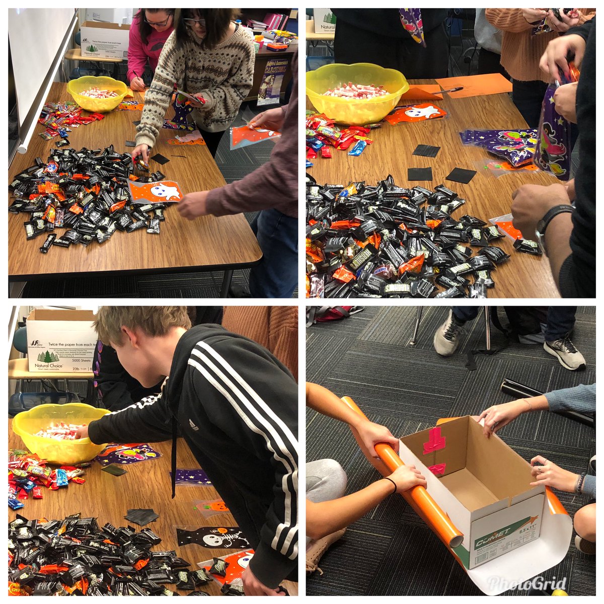 CastleHSKnights's tweet photo. Sociology students are assembling treat bags for the Sandefur Senior Center. 
#CastleCares #ThisIsCastle
#CHSPositivity https://t.co/eCJ5Hymces