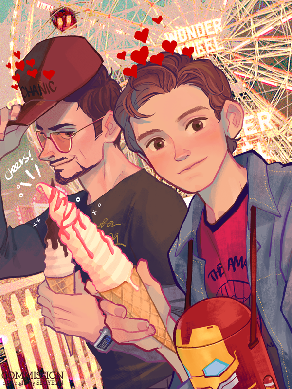 info_seoyeon's tweet photo. #TonyStark #PeterPaker 
MCU 토니와 피터 커미션 신청 감사합니다🎡 https://t.co/a8cCfll4NW