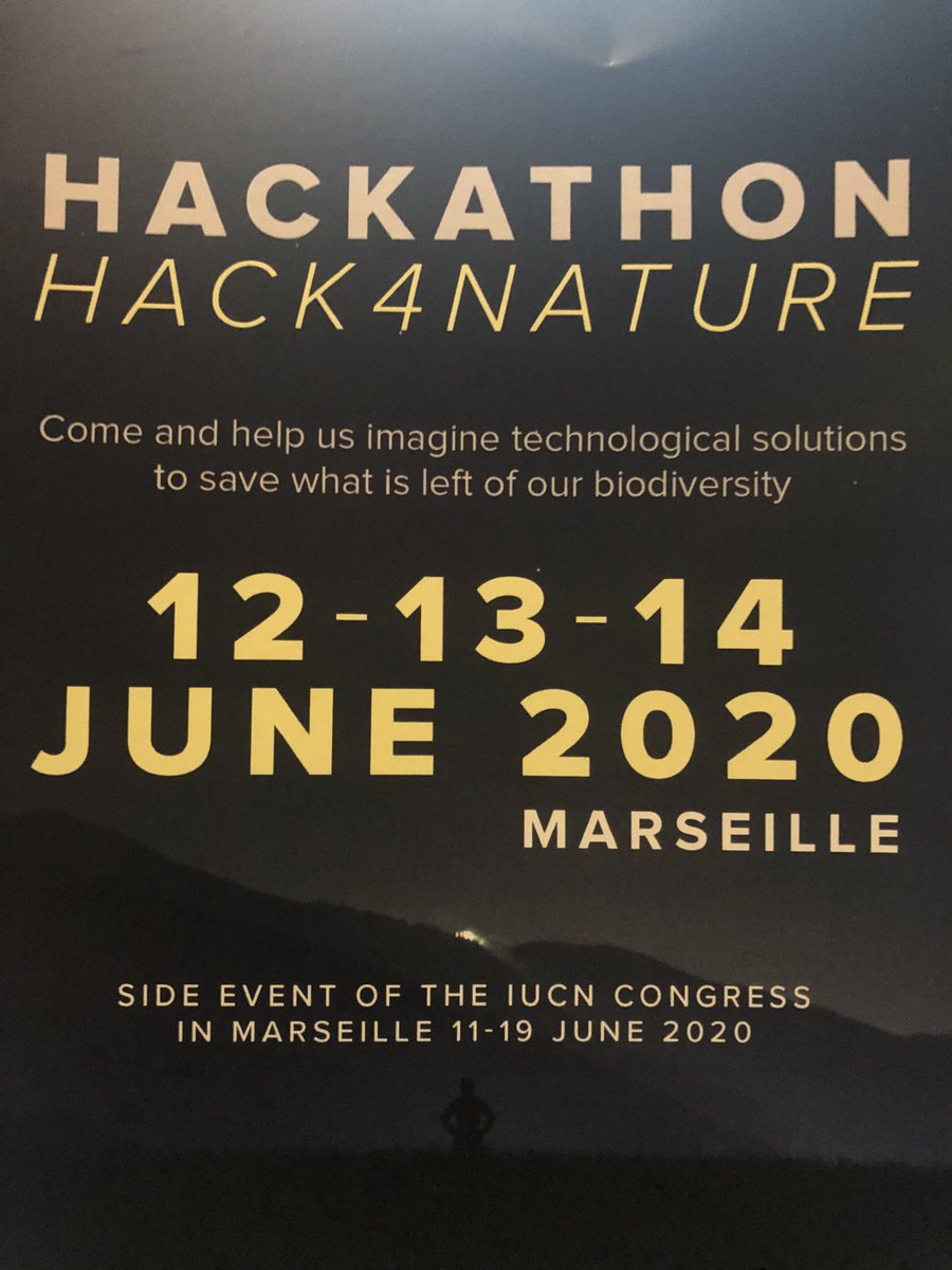orovellotti's tweet photo. Hey #biodiversitynext! Let’s meet again in #marseille for the @iucn Congress and #Hack4Nature  https://t.co/PK014mRVDu https://t.co/3qKeobeVnQ