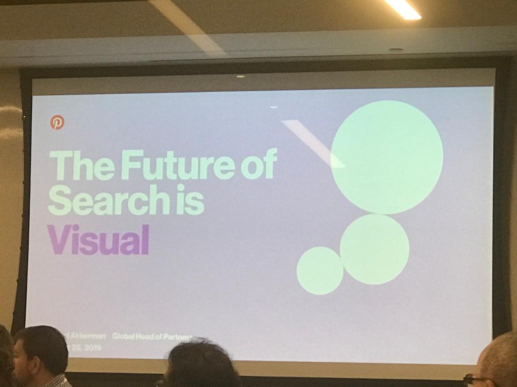 sewatch's tweet photo. Next up hearing from @Mike_Akka , Global Head of Partnerships at @Pinterest on why the future of search is visual.
#TSS2019 #VisualSeach #Discovery https://t.co/6SmWfbLHhe