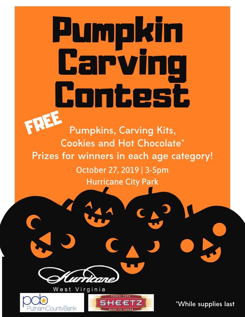 Hurricane_WV's tweet photo. Pumpkin Carving Contest this Sunday! - https://t.co/3CVoYkbN8d
#HurricaneWV #HalloweeninHurricane #Thingstodo https://t.co/K5Zek0PPLN