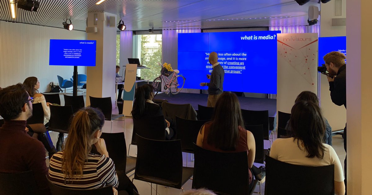 Jesus <a href="/ObelmejiasJ/">Jesús</a> Director of Operations <a href="/ObelmejiasJ/">Jesús</a> <a href="/start4big/">Start4big</a> <a href="/opinno/">Opinno</a> 
Technology Trends &amp; New Consumption Patterns in Media
#innovationjourney #startup #innovatours
<a href="/innovatoursnext/">Innovatours</a> Barcelona Edition💥🚲 
📍<a href="/MovistarCentre/">Movistar Centre</a>