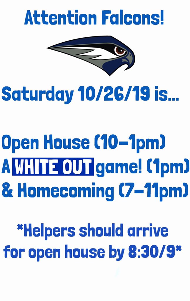 OakStuCo's tweet photo. Hope to see you there! 
Open house-10-1
W⚪️H⚪️I⚪️T⚪️E  O⚪️U⚪️T starts at 1
Hoco is from 7-11 🍂🍁 https://t.co/9Vx1hBRH4W