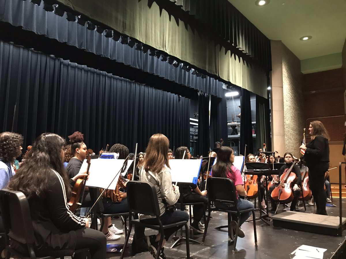 The orchestra is preparing for their Fall Tour! Our feeder schools are in for a treat today.