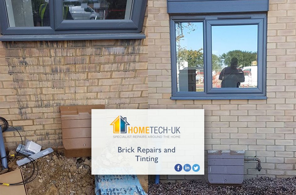 When tasked with this brick staining our highly skilled technician was more than happy to help!!! #dontreplacerepair #brickwork #bricktinting #construction