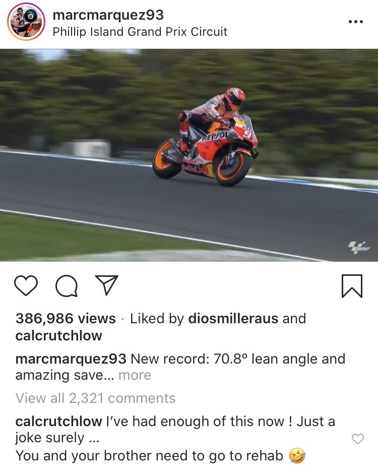 Motogp On Bt Sport On Twitter Cal Crutchlow Is The Undisputed King Of Instagram