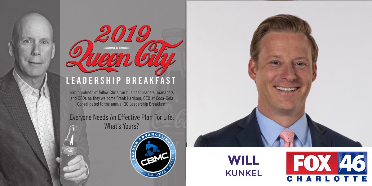 Join us for breakfast and meet @WillKunkelFOX46 at the Queen City Leadership Breakfast on Friday, Nov 1st. RSVP tickets and tables by Monday Oct 28th at QueenCityLeaders.com #QCLeaders #Charlotte #networkingevents