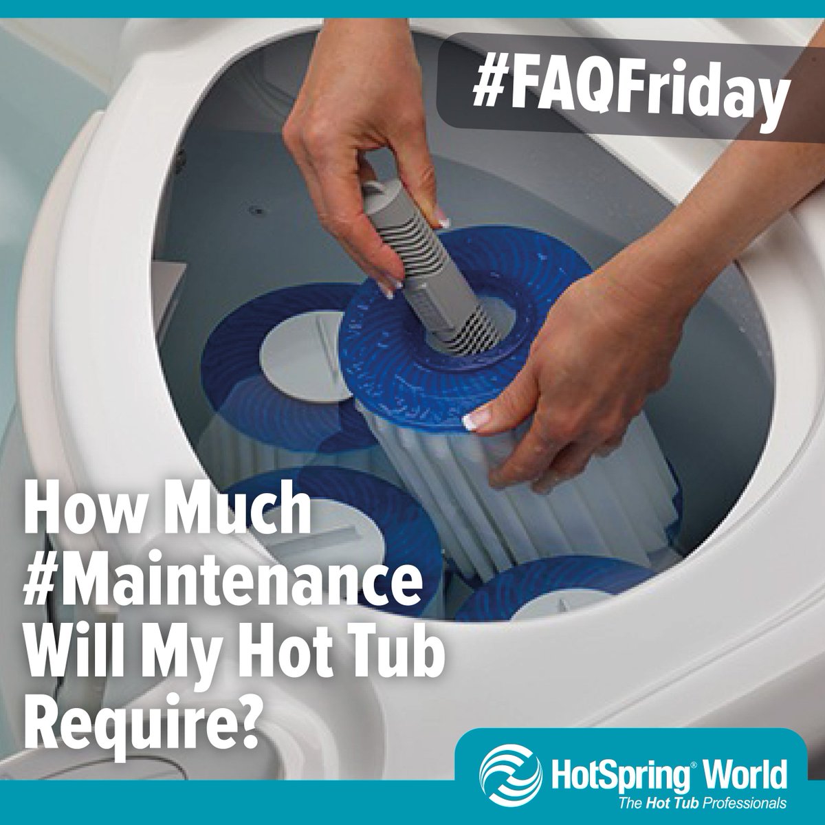 #FAQFriday

How Much #Maintenance🛠 Will My Hot Tub Require?

Not as much as you might think!

bit.ly/2olQWvI

#HotTub #Wellness

#EveryDayMadeBetter