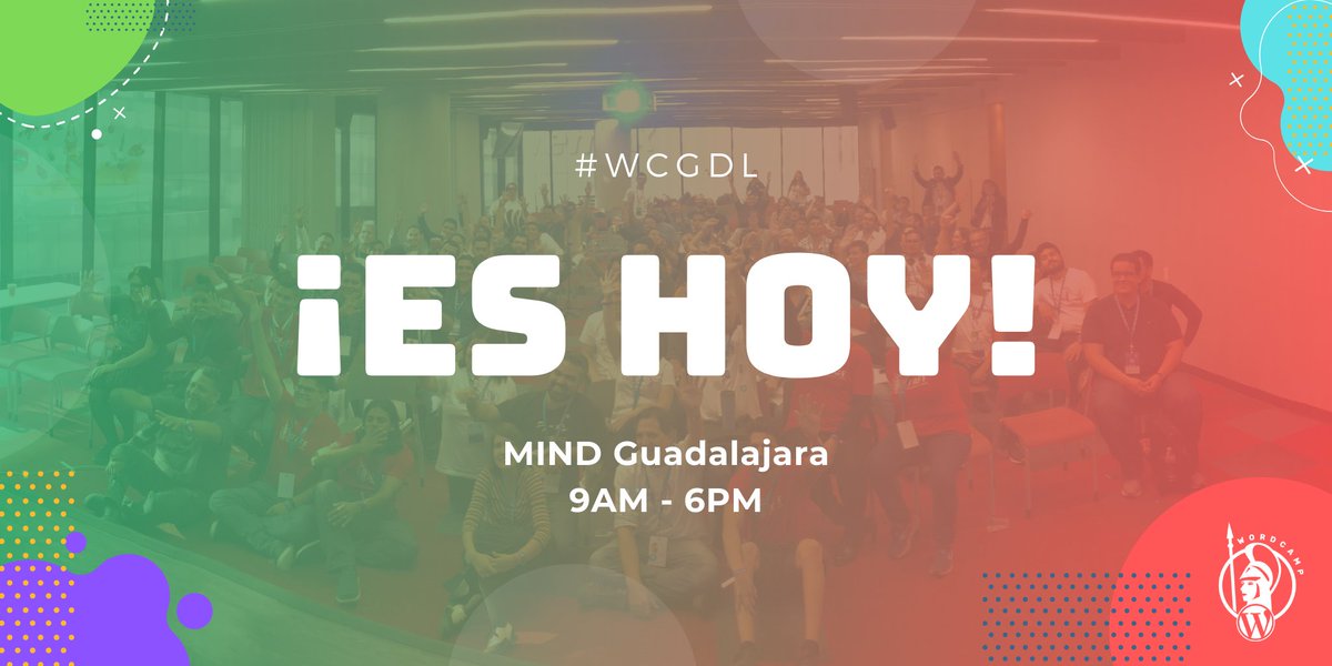 wpguadalajara's tweet photo. ¡ES HOY! La #WCGDL2019 es hoy, todavía puedes comprar tu boleto en taquilla. ¡NO FALTES! Habrán muchas sorpresas y mucho contenido de #WordPress. #WCGDL #WordCamp #WPEvent https://t.co/88TJ40VIyC