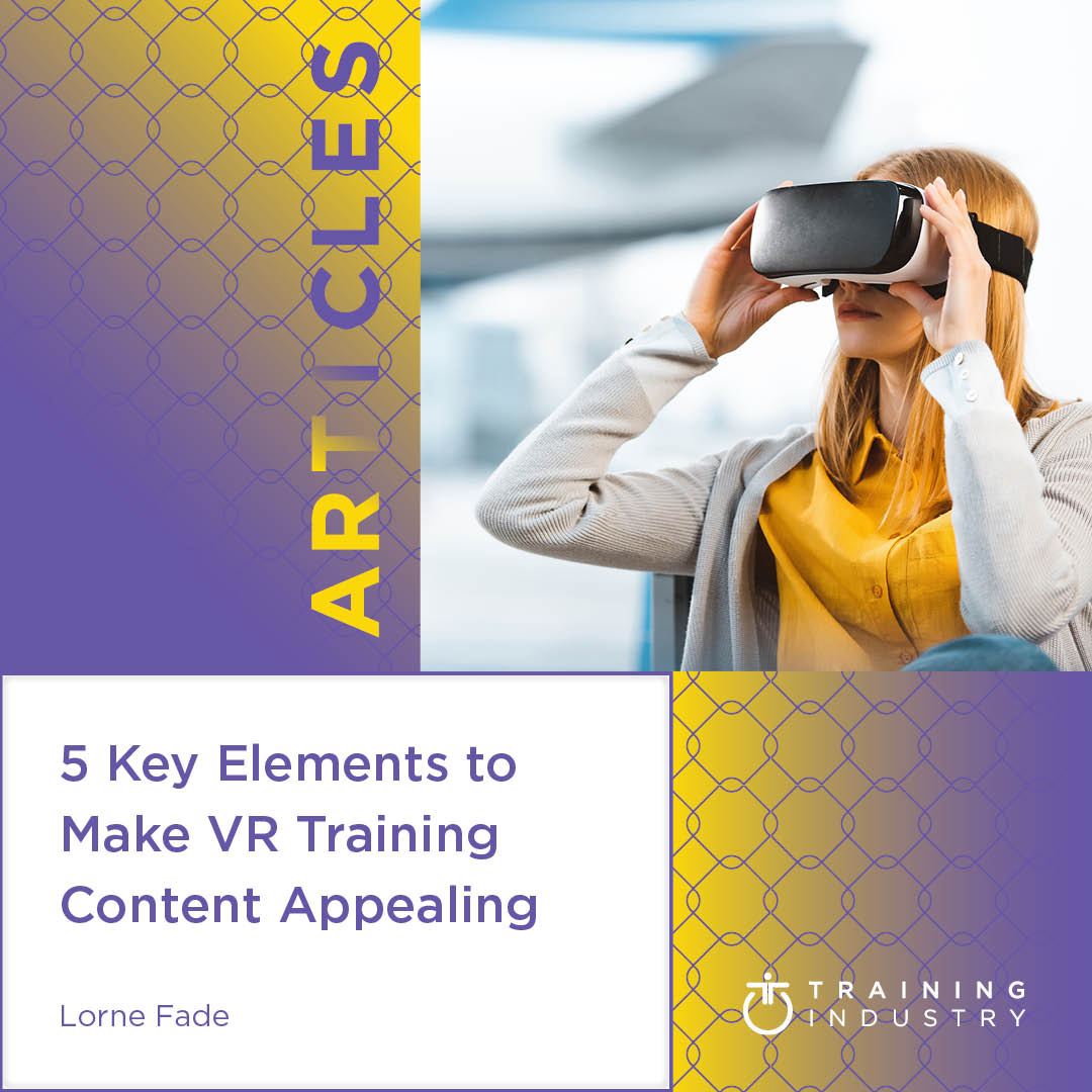 TrainingIndustr's tweet photo. Wondering what to look for in #VRtrainingcontent? Here are five elements. https://t.co/PgG0SWJi7s #VR #VRcontent #VRtraining #traininginVR #virtualreality #virtualrealitycontent @LorneFade @vrvisioninc https://t.co/Hyxt26EUcO