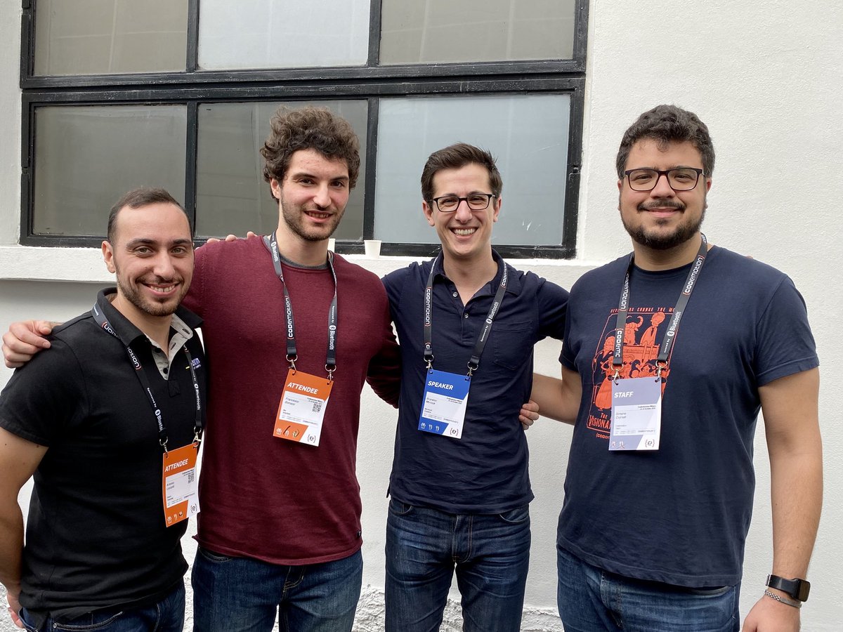 TheCodeTraveler's tweet image. I had an awesome chance to geek out with fellow Xamarin devs ⁦@francedot⁩, ⁦@cicinels⁩ &amp;amp; ⁦@turibbio⁩ at Code Motion Milan today! 

You guys rock! 🙌 

⁦@CodemotionIT⁩ ⁦@xamarinhq⁩ #CodeMotion #codemotionmilan2019