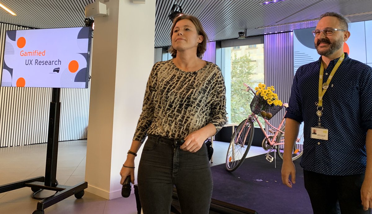 Gamification on Research: now to Get Better Insight by Designing and Using Games 
Emiliano Labrador <a href="/emil_lab/">Emil-lab➡️en Bluesky</a> and Laura Martens Senior UX Consultants <a href="/everis/">김영록</a> #everis_ExD
#innovationjourney #startup #innovatours
<a href="/innovatoursnext/">Innovatours</a> Barcelona Edition💥🚲 
📍<a href="/MovistarCentre/">Movistar Centre</a>