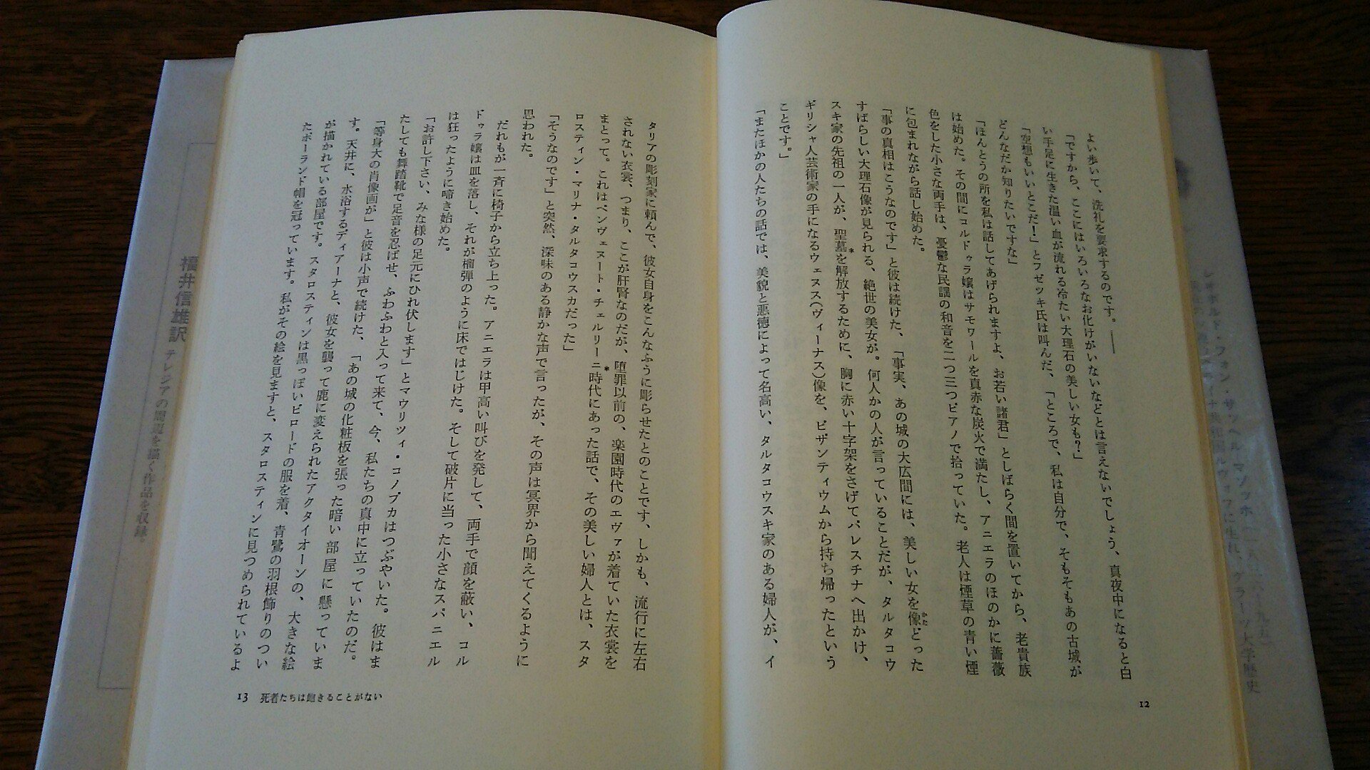 亀井麻美 ザッヘル マゾッホの 死者たちは飽きることがない Die Todten Find Unersattlich ガリチア物語 Galizische Geschichten Novellen 所収 は 古城の大理石像 ウェヌスの姿をした悪霊 に取憑かれた青年の話 いわば怪談咄ですね