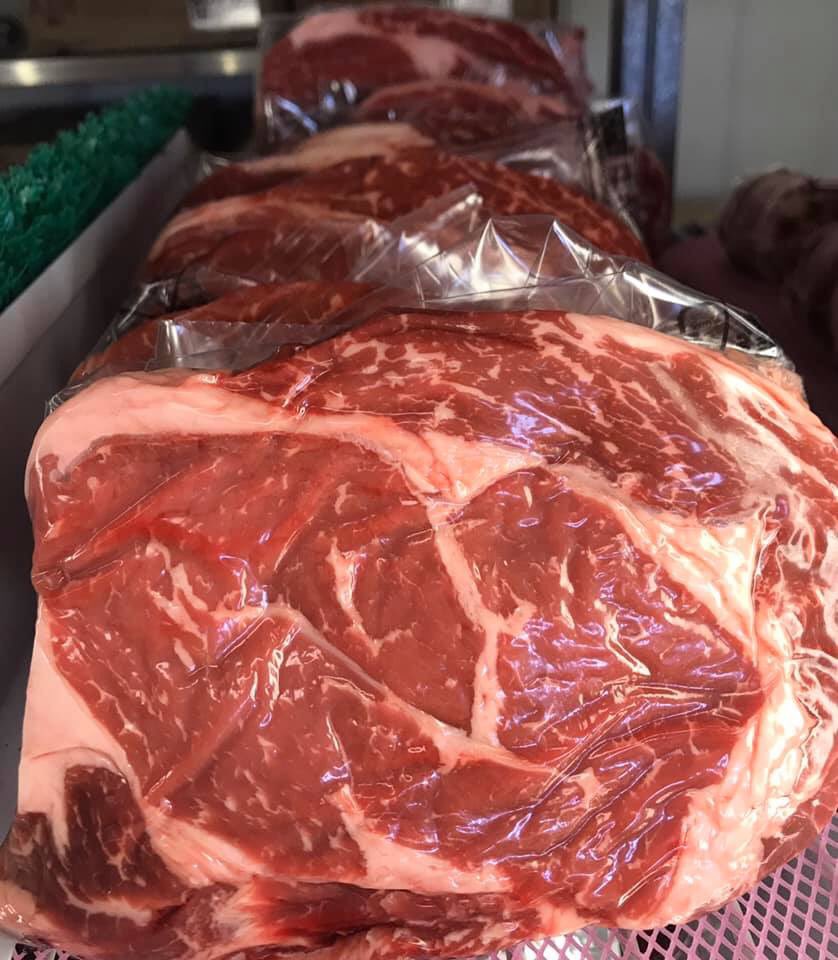 Fresh High Quality Ribeye Steaks are now available for your weekend tailgating. Open Saturday 8-10 AM.
