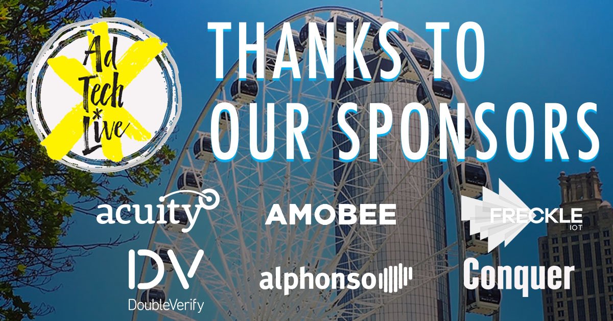 Massive thanks to our sponsors for helping make #AdTechLive 2019 possible!. Even bigger thanks to you the attendees: more than 150 of you showed up, and most of you were smiling. We appreciate you! (P.S.: no more "Register Now" posts. I know you're relieved).