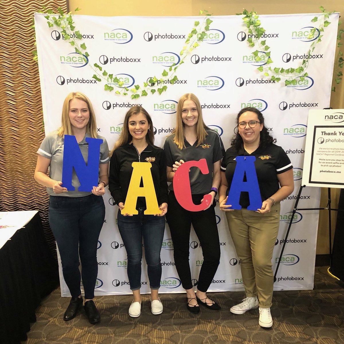 Our graduate assistants, along with our new staff assistants, are participating in the National Association of Campus Activities conference this week!
