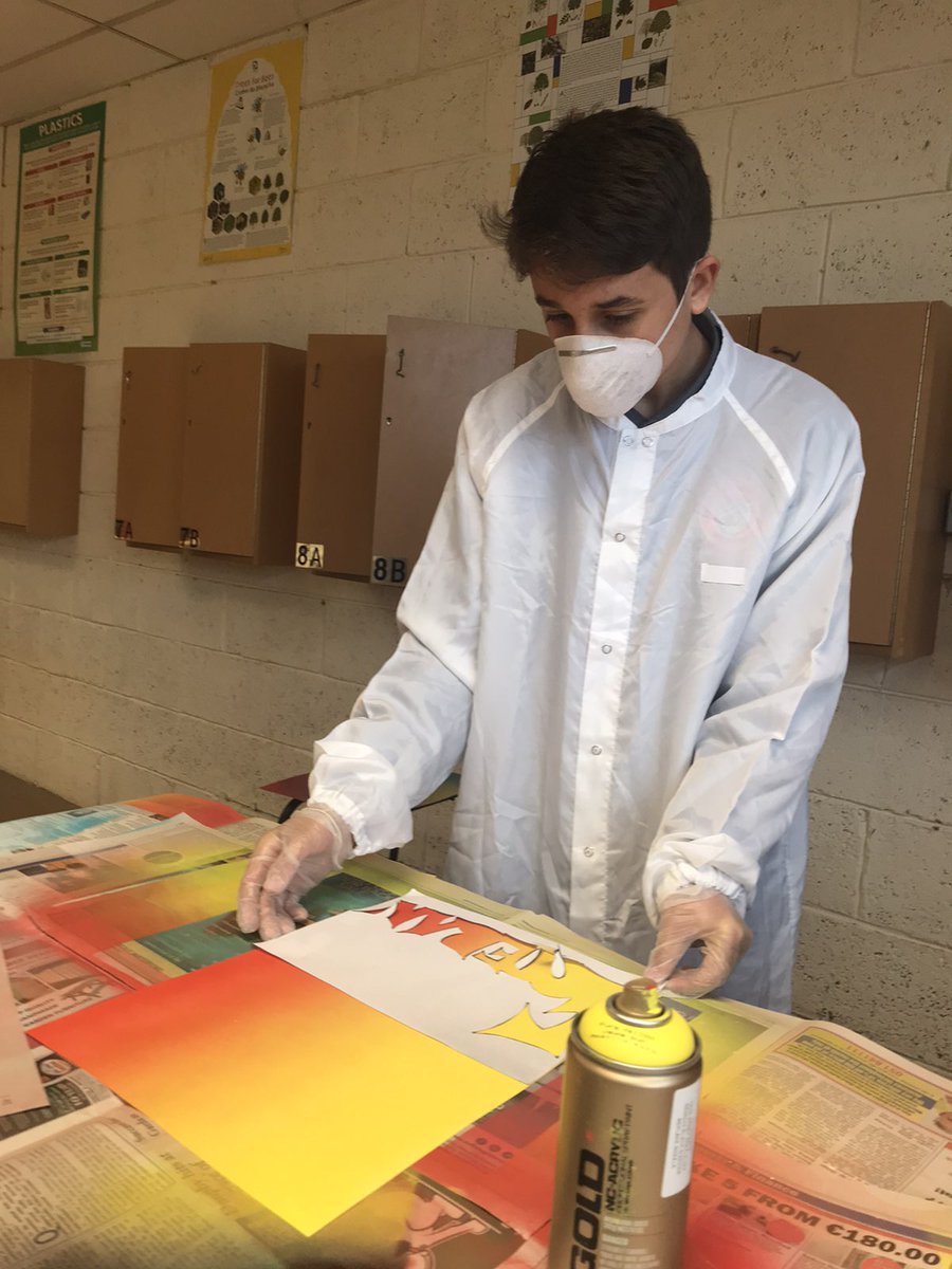 CBS_Carrick's tweet photo. Our @TY_CBS students enjoyed participating in a spray paint art class today with their Art Teacher Ms.Shostak #creativity #talent @ERSTIRELAND https://t.co/304oM599ld