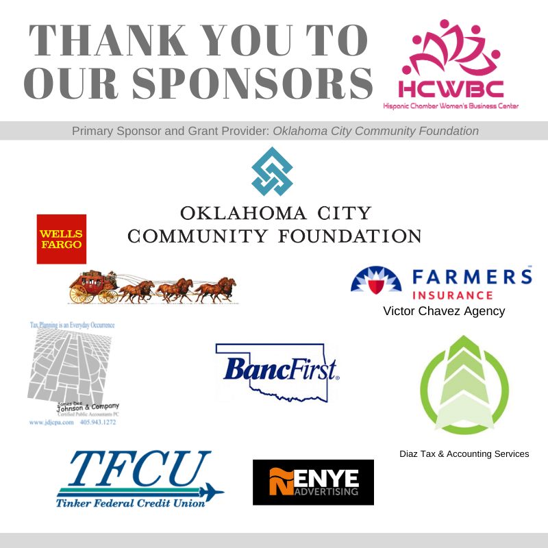hispanic_s's tweet photo. The HCWBC sends a big thanks to all sponsors for helping sustain efforts to continue educating and empowering women with their business endeavors! @occforg #OKC4GOOD #HCWBC #womenbusinesses https://t.co/MGi0BgxhcY