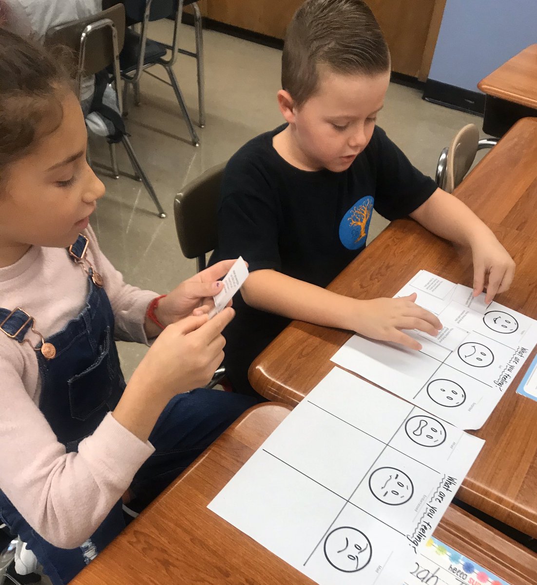 LeeT1975's tweet photo. 2nd graders @ps50si sorting through their feelings about different situations during our @SanfordHarmony lesson. #sanfordharmony #ps50si #secondgraderocks #SocialEmotionalLearning https://t.co/G6eQnXbFHx