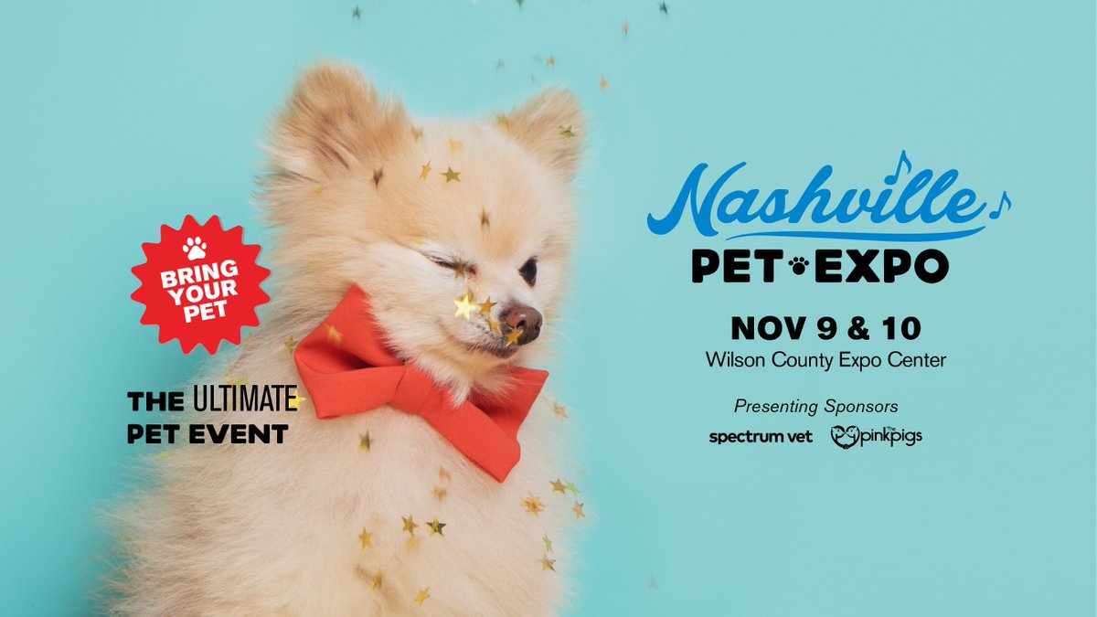 Your pup's face when you say you aren't going to the Nashville Pet Expo at the Wilson County Expo Center. Come out November 8-9 for vendors, nail trims, vaccines, and plenty of ways to pamper your pup! Find more info at petexponashville.com