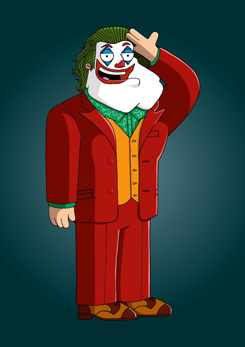 Day 24 of the Thumbs Mashup Month 2 challenge - the prompt was AMERICAN DAD- This was my offering- Joker Dad #mashup #mashups #mashupart #infectedmashups #infectedbydesign #jokerfanart #characterdesign