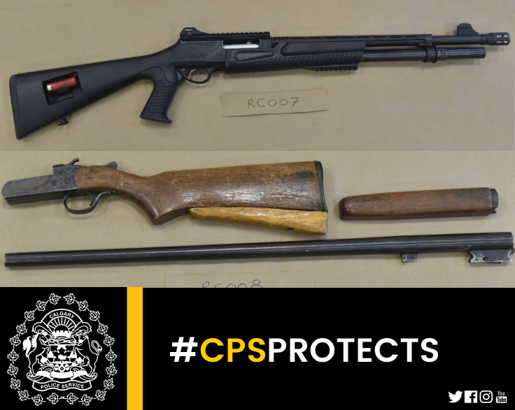 CalgaryPolice's tweet photo. We target people involved in high-risk lifestyles that includes a potential for violence. We're committed to ensuring that #Calgary remains a safe place to live. On Wednesday we seized two shotguns, along with 211.5 grams of a substance believed to be fentanyl. #CPSProtects #yyc https://t.co/Ooe3aBgBSO