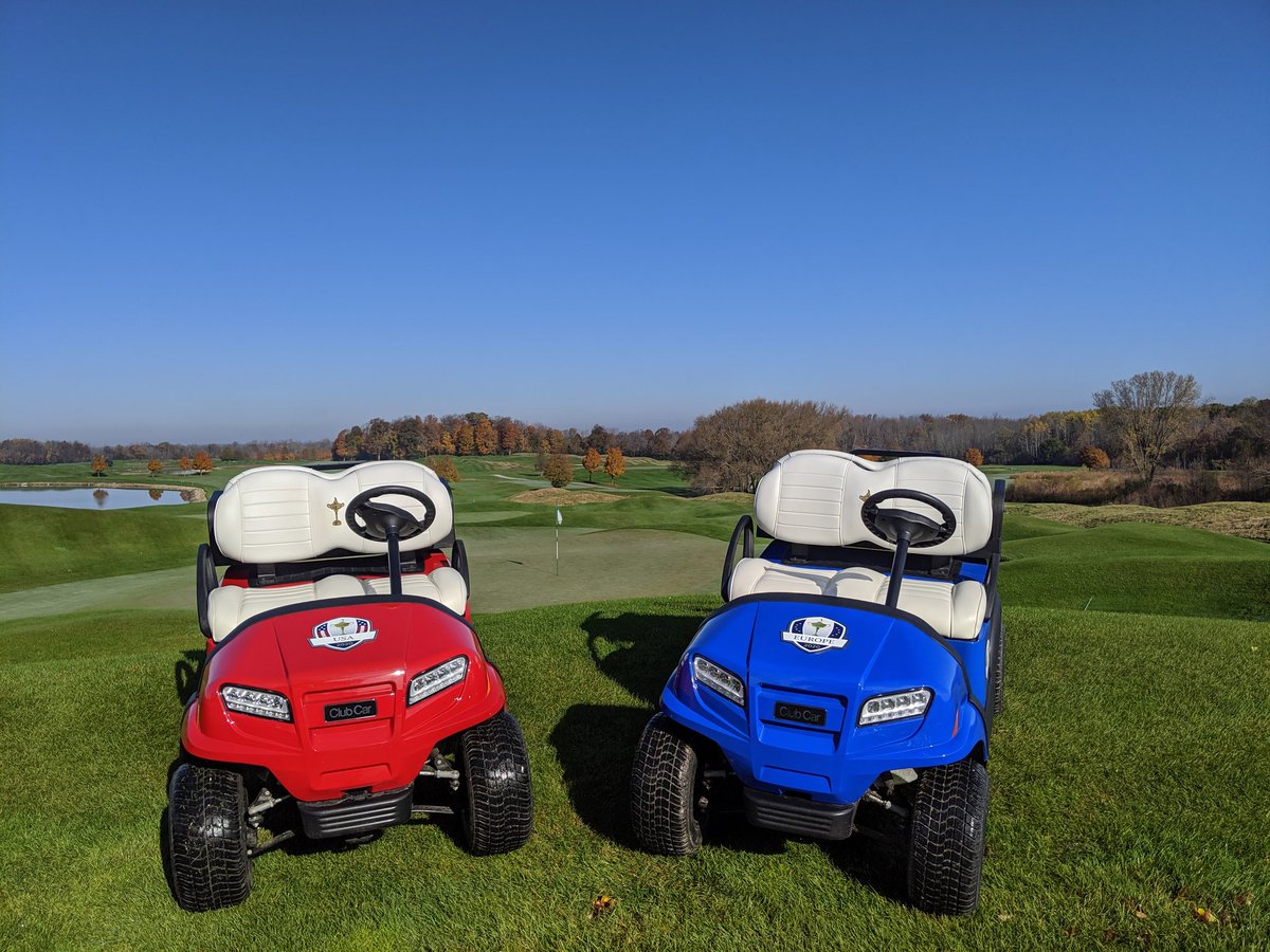#rydercup2020 Captain's vehicles making a stop at the Glen today on their way up to <a href="/GolfKohler/">Golf Kohler</a> and <a href="/czugel/">Chris Zugel</a>.