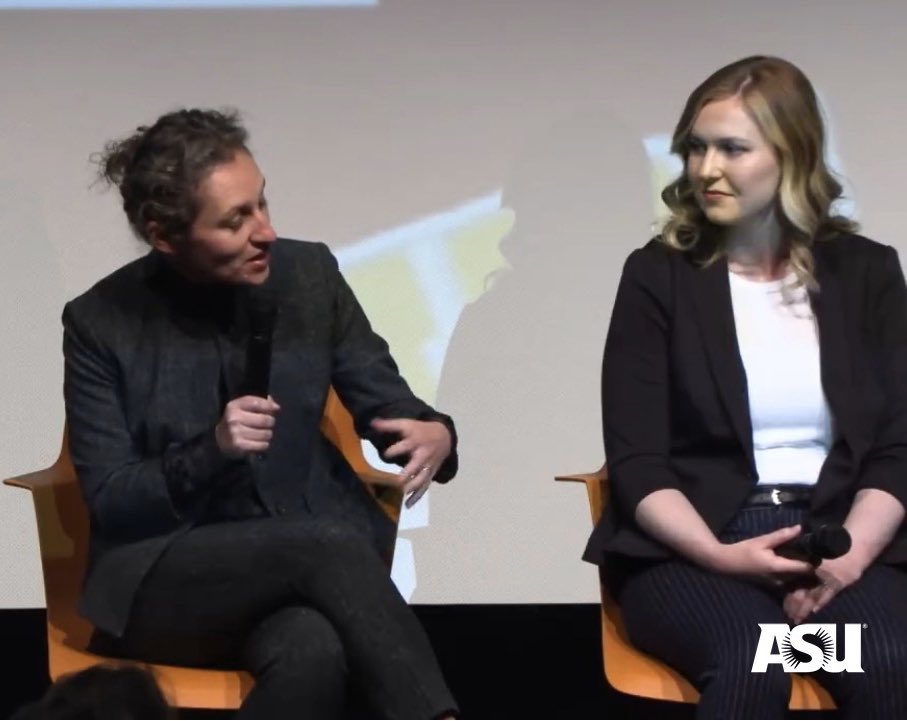 <a href="/Qwaltec/">Qwaltec</a> Engineer Kaylee Poetsch at <a href="/II_ASU/">Interplanetary Initiative at ASU</a> Interplanetary Initiative’s Space to Thrive public panel last night, talking about Qwaltec’s collaboration with ASU on our Satellite Operations curriculum. courses.cpe.asu.edu/browse/sese/co…. #space #SpaceEngineers #Training