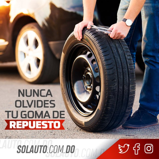 Solauto_'s tweet photo. Nunca olvides tu goma de repuesto
Es importante que tengas presente que LA CLAVE DE LA SEGURIDAD ES LA PREVENCIÓN.Ven a #solauto y revisa la presión de tu neumático de repuesto así como su estado general
#gomas 
#gomasderepuesto 
#refracciones 
#4x4 
#neumaticos 
#rotacion https://t.co/dF4fiBGyMa