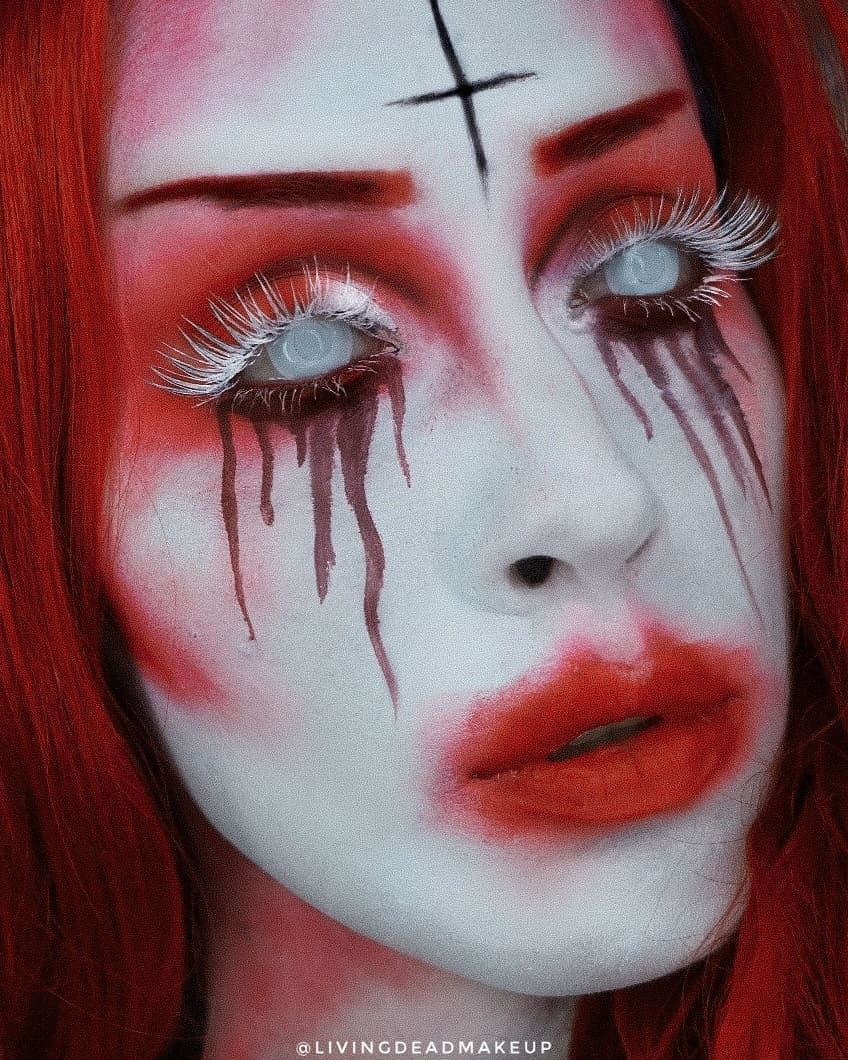 imstylewigs's tweet photo. Blood makeup look for Halloween!
Follow@livingdeadmakeup for more amazing Halloween look.
#imstyle long red color lace front wig
Check out #imstylewigs.com for all red color wigs!
25% off for all white &amp; red color synthetic wigs⠀
Coupon code: wigs25
End date: Nov.2nd,2019 https://t.co/99lqQkeeW6
