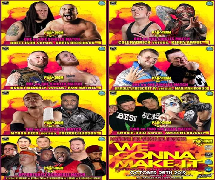 The ArenA (@thearena1416) on Twitter photo WHAT: <a href="/ParadigmProWres/">Paradigm Pro Wrestling</a>
"We Gonna Make It"
WHEN: TONIGHT
WHERE: The ArenA
1416 Spring Street
Jeffersonville, Indiana
ALL Tickets: $15.00
For more information, Please click here:
facebook.com/events/4855144… WHAT: <a href="/ParadigmProWres/">Paradigm Pro Wrestling</a>
"We Gonna Make It"
WHEN: TONIGHT
WHERE: The ArenA
1416 Spring Street
Jeffersonville, Indiana
ALL Tickets: $15.00
For more information, Please click here:
facebook.com/events/4855144…