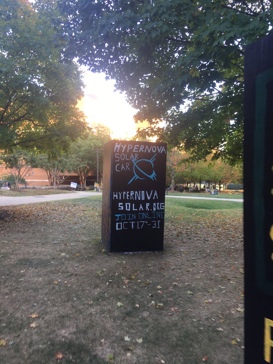 HypernovaSolar's tweet image. Look, we are engineers, not artists. Our team painted one of the cubes at GMU the other day in an effort to make our team more visible on campus!