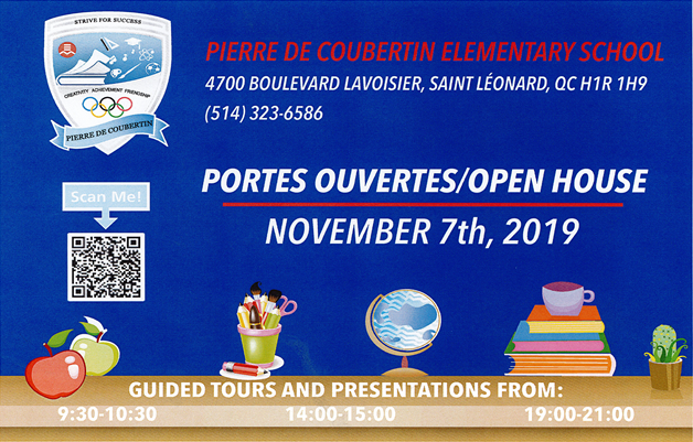 PDC Open House November 7th, 2019
Come and be amazed by all that Pierre de Coubertin has to offer! #wearePDC