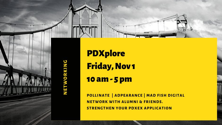 kmatthews's tweet photo. SOJC seniors! If you're interested in launching your career in Portland and want to check out some ad and digital agencies, join me for PDXplore November 1.
Sign up here: https://t.co/9HLgpPbZar
Learn more about #PDXex here: https://t.co/GP7B8MfGvP https://t.co/Hiogzx68LA