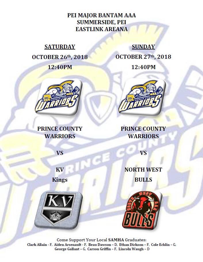 warriorshky's tweet photo. 🏒It’s interlocking weekend!🥅
During our game Saturday, we will be donating our 50/50 portion to the family of alumni Sid McNeill who recently developed health issues with his heart, resulting in challenging times for the McNeill clan.
Let’s fill the rink in Summerside!
#PCW https://t.co/QY1nXJm7gs