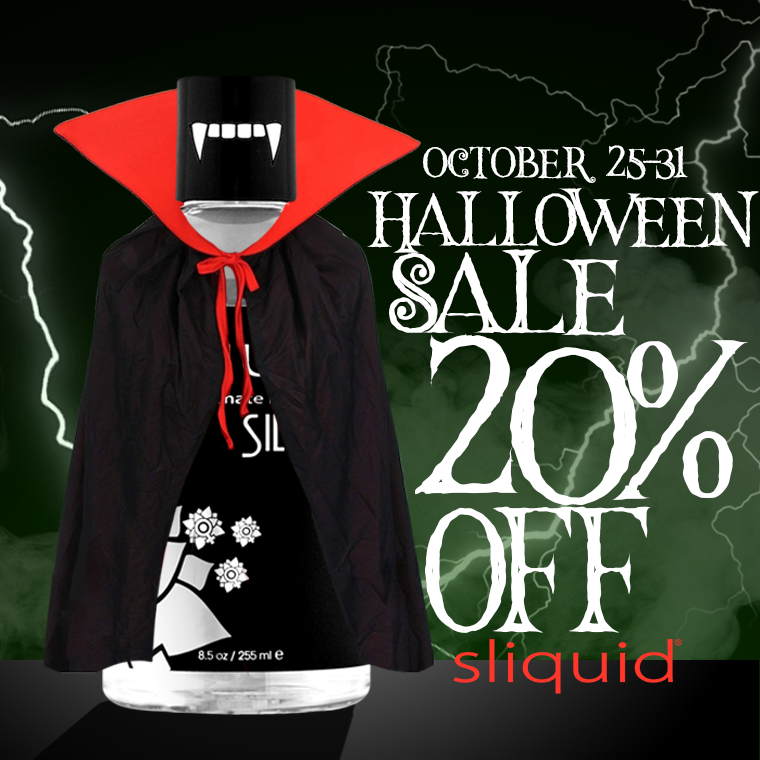 sliquid's tweet photo. Don't worry, we won't bite...unless you ask us to. 🧛‍♀️🧛‍♂️
Our annual Halloween sale starts TODAY! Save 20% off all Sliquid potions thru October 31st.

#halloween #happyhalloween #trickortreat #sale #spooky #ookie #dracula #lube #sliquid #silicone #sliquidsilver #siliconelube https://t.co/dK7LBmVH7j