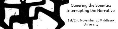One week to go!!! Queering the Somatic <a href="/MiddlesexUni/">Middlesex University</a> @AdesolaPP great line up of artist, scholars contributing practice..last places available... BOOK NOW!! mdx.ac.uk/events/2019/11…