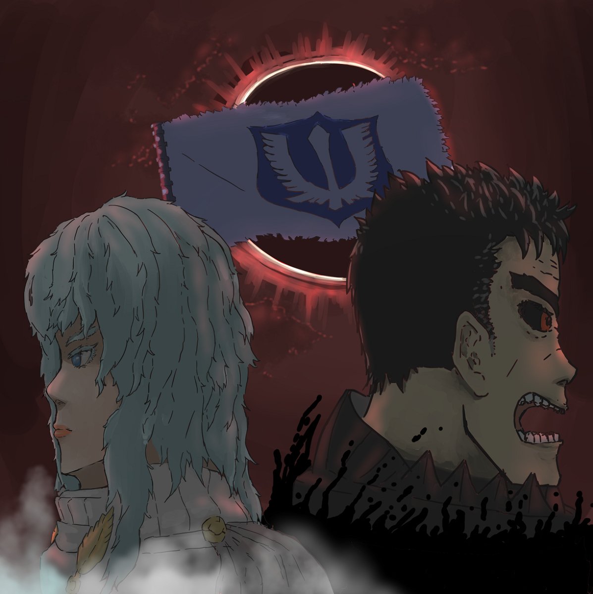 Gunjin 日食 ベルセルク ガッツ グリフィス 褐色 T Co Fvsbas98sf