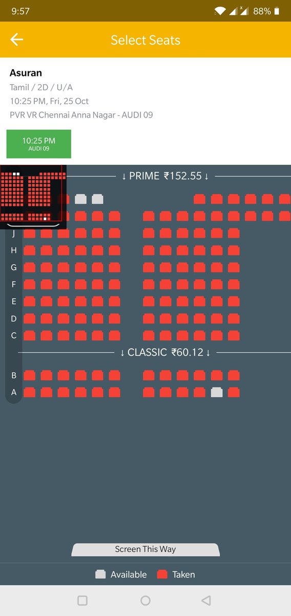 RajACommonMan's tweet photo. This is what #Audience's #blockbuster means, still the response for #Asuran is positive✨
#hardworkpaysoff always👏
#AsuranEnters100CroreClub #AsuranBlockbuster @dhanushkraja #commonmanreview https://t.co/1mZ4jYoxyl