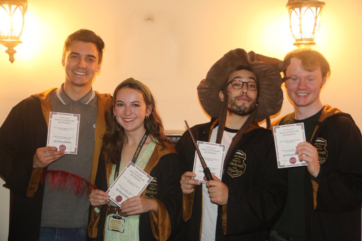 Thanks to <a href="/EnigmaQuests/">Enigma Quests</a> for helping us graduate from the school of witchcraft and wizardry 🧙‍♀️ and for pretending we didn’t need all of those hints 🤫🏆 #escaperoom #wizards
